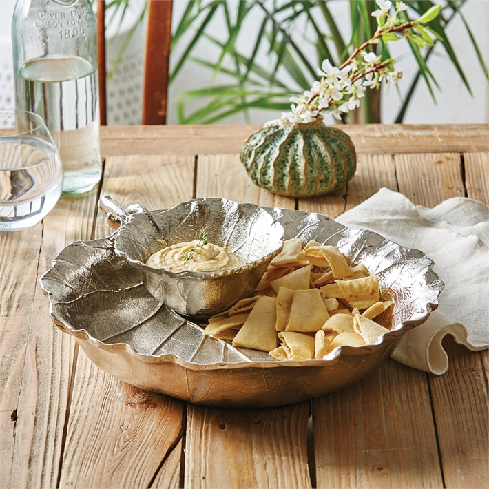 Two's Company Tozai Home Grape Leaf Chip & Dip Set