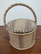 Vintage Woven Basket w/Lid