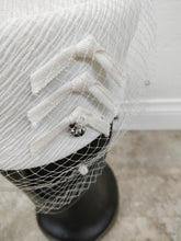 Vintage Off-White Veiled Women's Hat