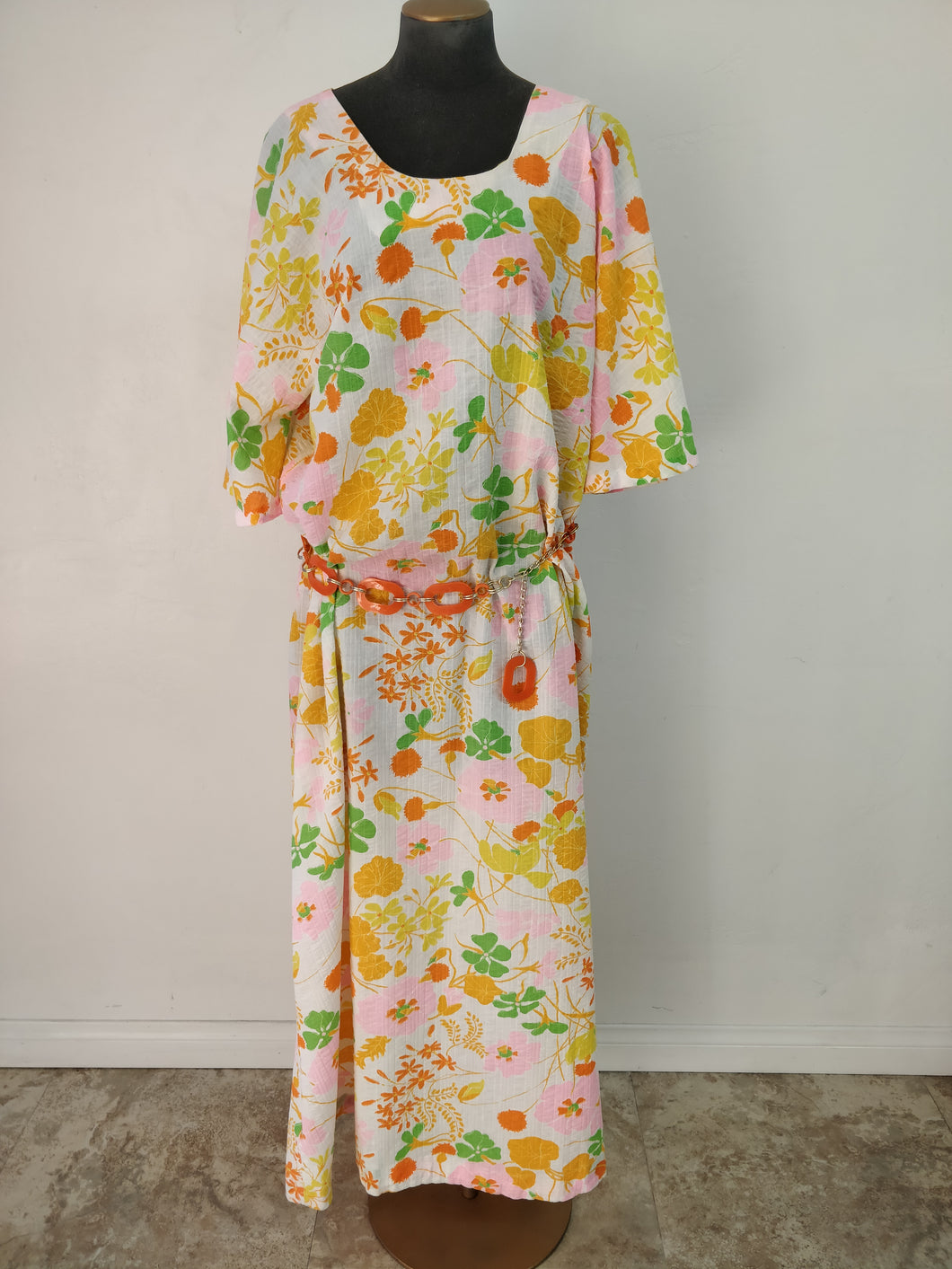 Vintage 1960's Two Potato Mod Maxi Dress