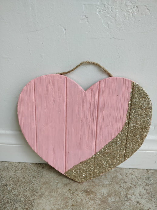 Hand-Painted Wooden Heart Wall Decor