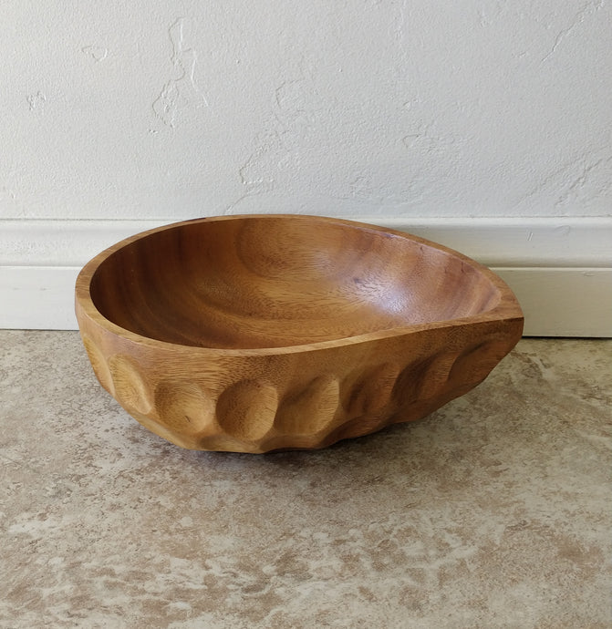 Vintage Monkey Pod Wood Serving Bowl