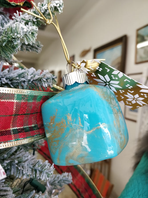 Hand Painted Square Ornament