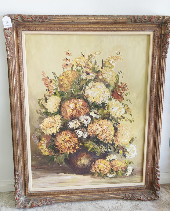 Vintage Floral Oil Painting