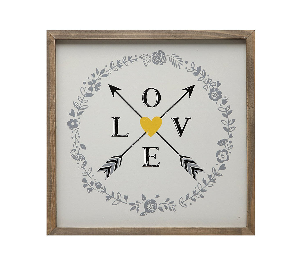 Creative Co-Op Love & Arrow Wall Decor