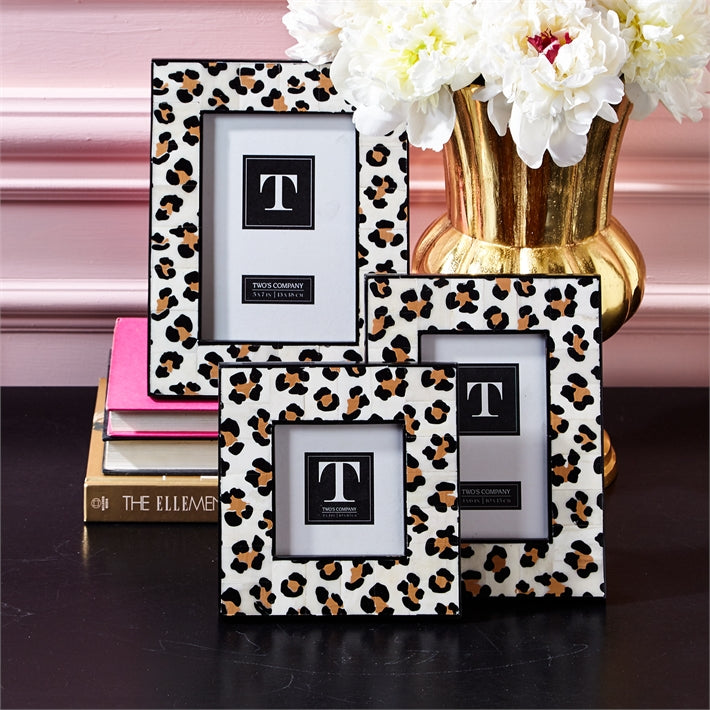 Two's Company Leopard Photo Frames