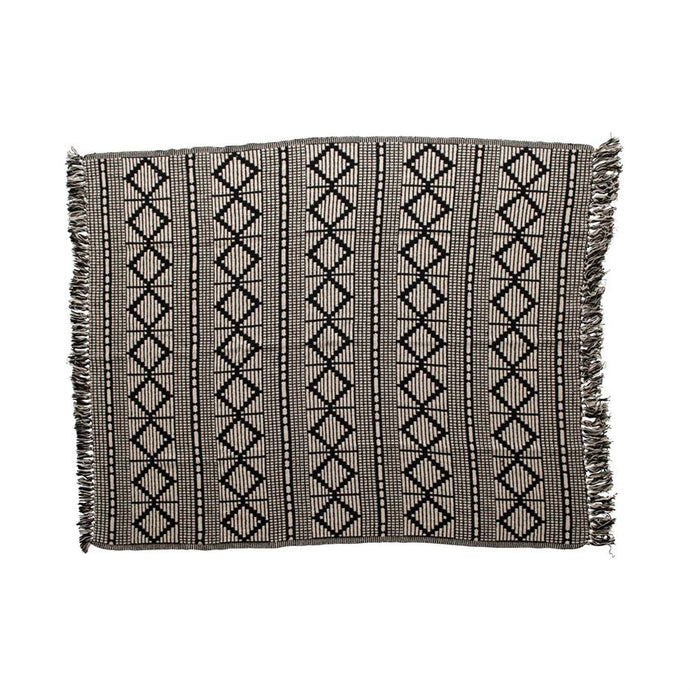 Woven Recycled Cotton Blend Throw
