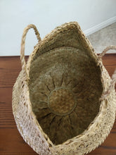 Creative Co-Op Small Natural & Red Woven Basket