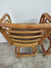 Vintage Swivel Cane Bar Chair