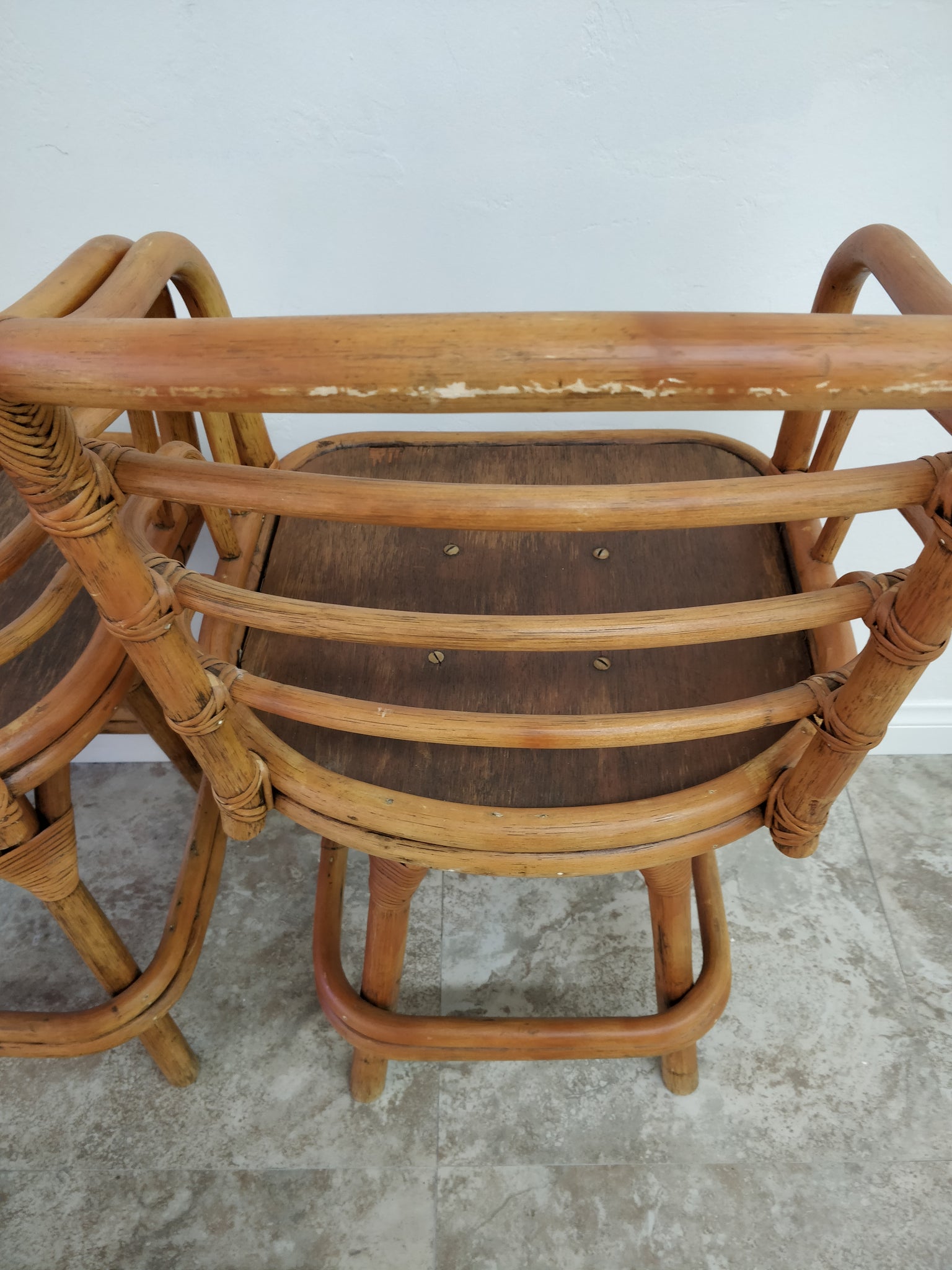 Vintage Swivel Cane Bar Chair Gordelly, Unlimited