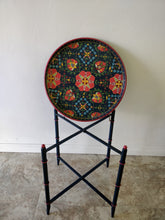 Vintage Hand Painted Tray and Stand Made in India