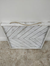 Distressed White Wood Tray