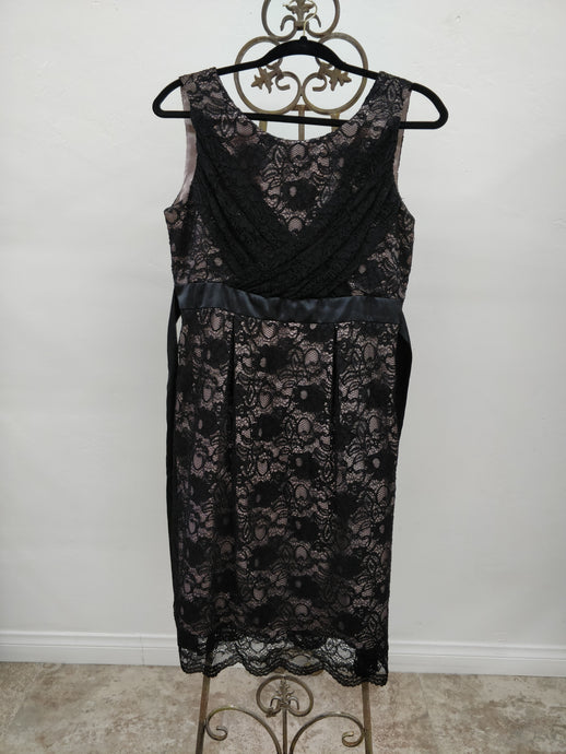Vintage A Pea in The Pod Black Lace Maternity Dress