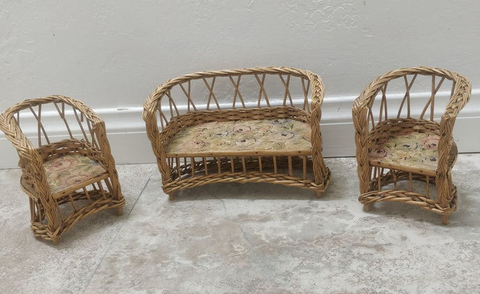 Vintage Miniature Wicker Furniture