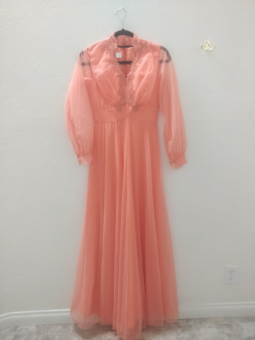 Vintage Maxi Orange Dress