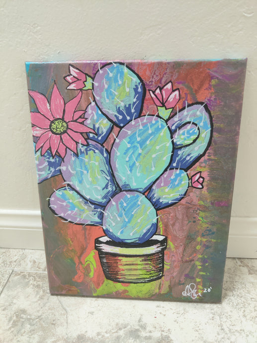 Hand Painted Dirty Pour Wall Art