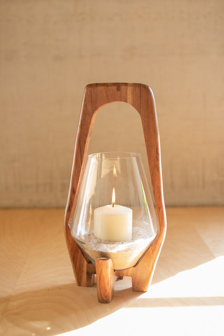 Wood and Glass Lantern